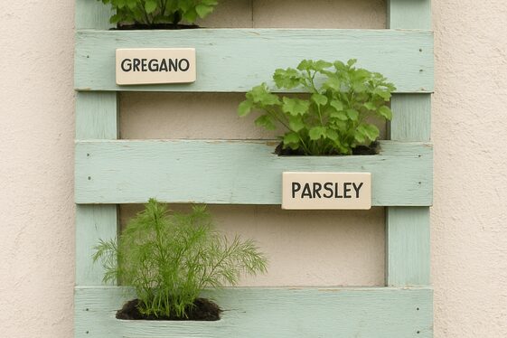 DIY Pallet Herb Garden for Rustic Charm illustration