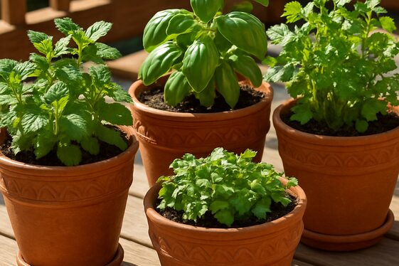 Container Herb Gardens on Your Patio or Deck illustration
