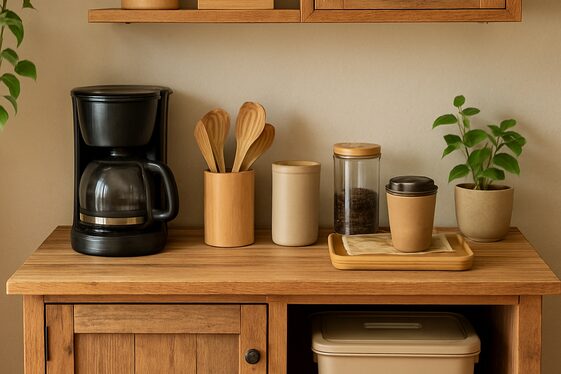 Eco-Friendly Coffee Stations illustration