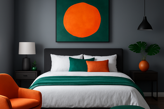 Cool Gray Base with Pops of Bright Color illustration