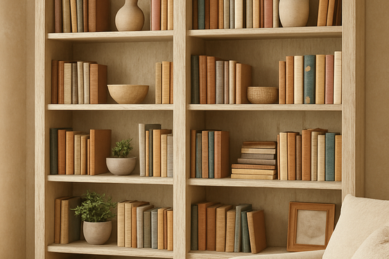 Add Texture and Depth to Bookshelves with Limewash illustration