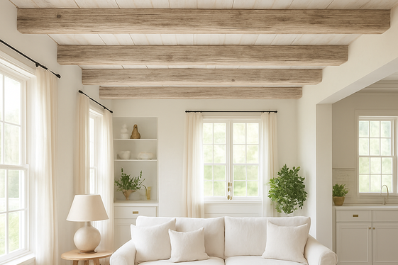 Craft Limewashed Ceiling Beams for Rustic Elegance illustration