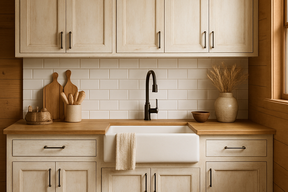 Create a Chalky Finish on Wooden Kitchen Cabinets illustration