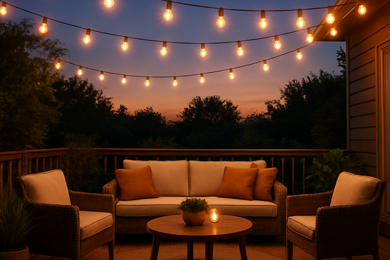 Create Outdoor Ambiance with String Lights illustration