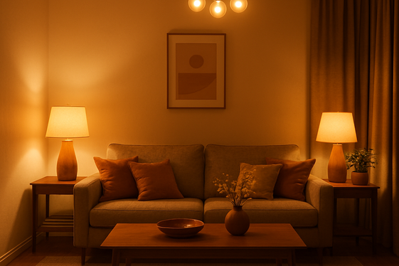 Use Warm Bulbs in the Living Room for Cozy Vibes illustration