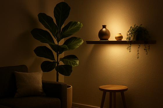 Incorporate Accent Lighting to Highlight Decor illustration