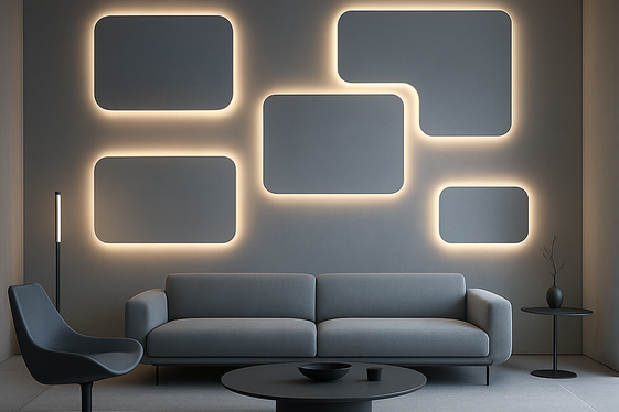 Floating Panels with LED Backlighting illustration
