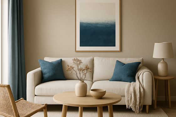 Sandy Taupe and Ocean Blue for Earthy Sophistication illustration
