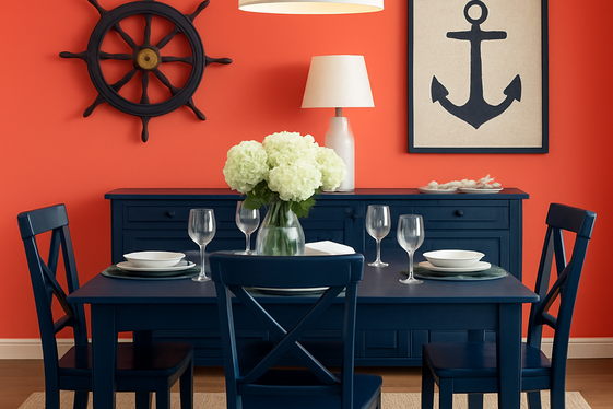 Bright Coral and Navy Blue for Bold Contrast illustration