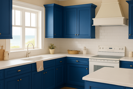 Cobalt Blue and Soft Beige for Classic Coastal Charm illustration