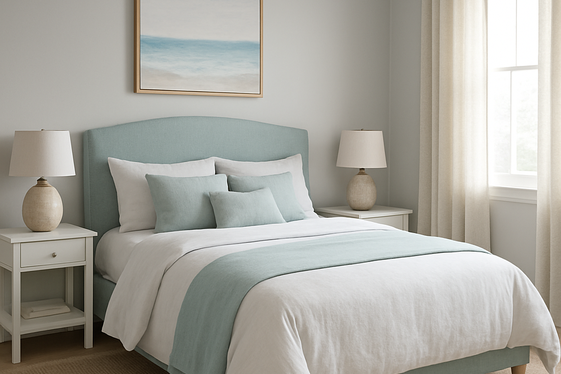 Light Gray and Soft Teal for Understated Coastal Calm illustration