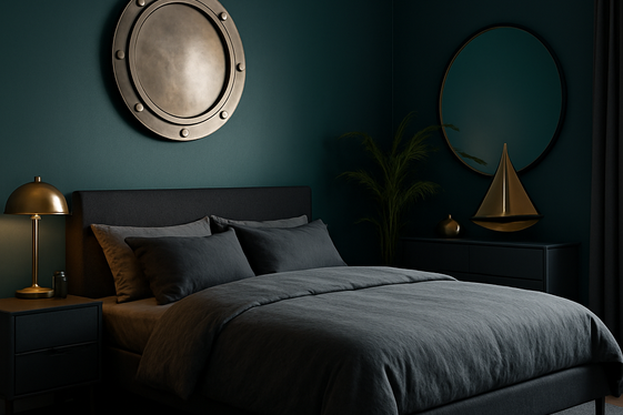 Moody Teal and Charcoal for a Modern Nautical Touch illustration