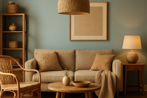 Pale Blue and Driftwood Brown for Natural Warmth illustration