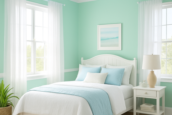 Mint Green and Sky Blue for a Light, Airy Room illustration