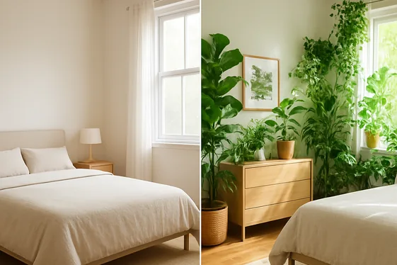 Before and After: Adding Plants to Purify and Calm illustration