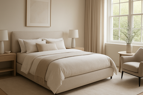 Neutral Toned Rugs for a Calm, Elegant Bedroom illustration