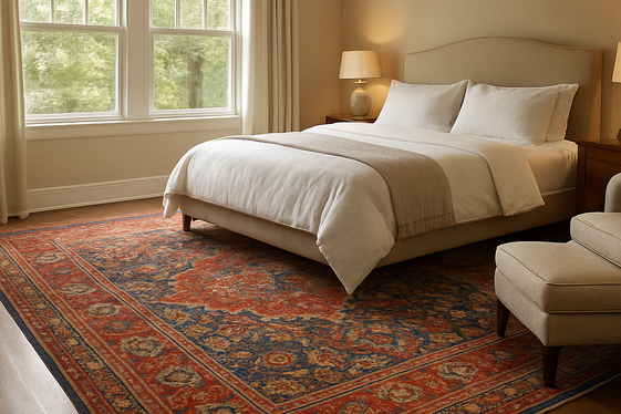 Large Area Rugs for Open, Spacious Bedrooms illustration