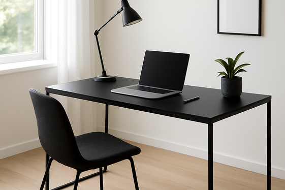 Sleek Minimalist Black Desks to Maximize Focus illustration