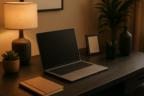 Black Wooden Desks for Warmth and Elegance illustration
