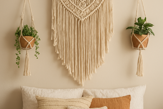 Feature Macramé Accents and Wall Hangings illustration