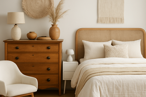 Mix Vintage and Modern Furniture Pieces illustration