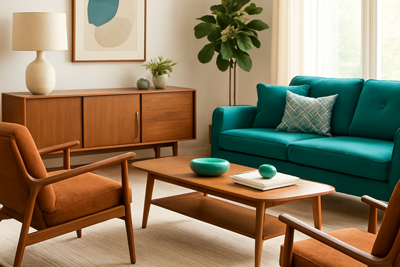Incorporating Mid-Century Brown Furniture Accents illustration