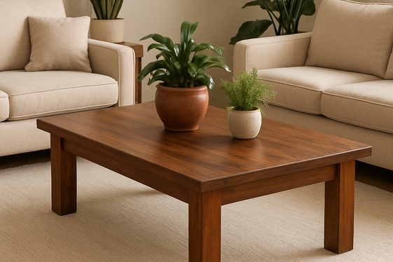 Using Brown Wood Coffee Tables as Statement Pieces illustration