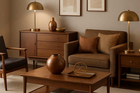 Introducing Metallic Accents to Brown Furniture illustration