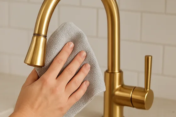 Quick Tip for Keeping Gold Sink Fixtures Spotless illustration