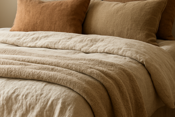 Textured Bedding with Cozy, Natural Fabrics illustration