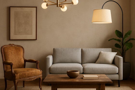 Blend Vintage Pieces with Modern Furnishings for Charm illustration
