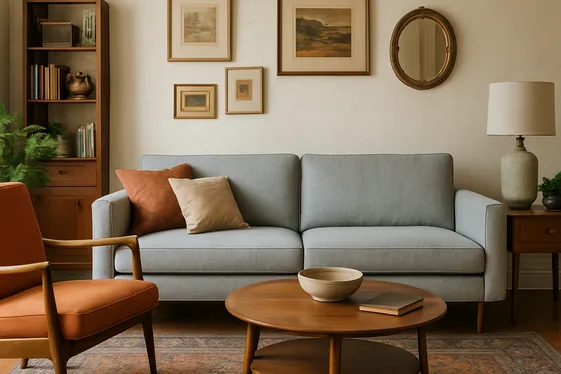 Blend Vintage Finds with Contemporary Pieces illustration