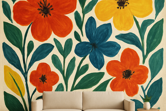 Showcase a Stunning Wall Mural or Hand-Painted Design illustration
