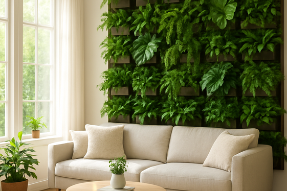 Use Vertical Gardens and Living Walls for Freshness illustration