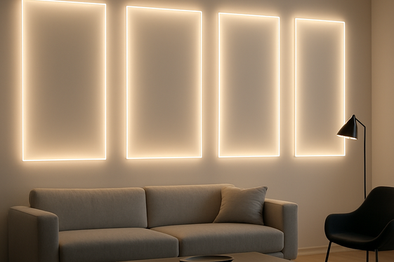 Install Backlit Wall Panels for Ambient Lighting illustration