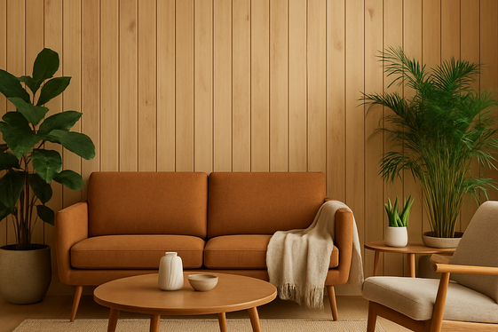 Bring Warmth with Natural Wood Paneling illustration