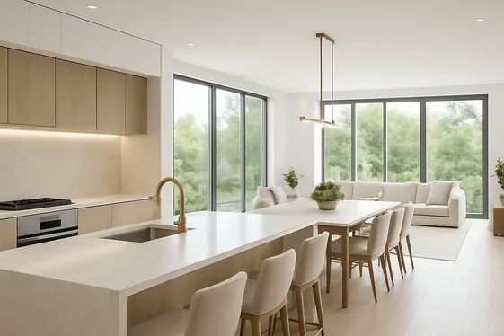 Seamless Open Concept Kitchen Layouts illustration