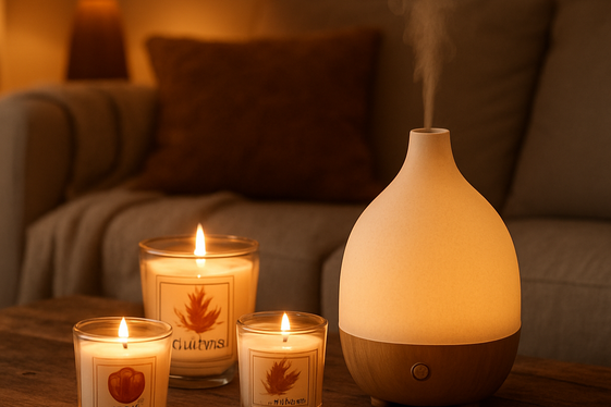 Incorporate Autumnal Scents with Candles and Diffusers illustration