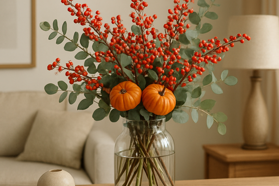 Display Seasonal Greenery and Floral Arrangements illustration