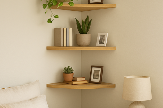 Corner Shelves to Utilize Unused Areas illustration