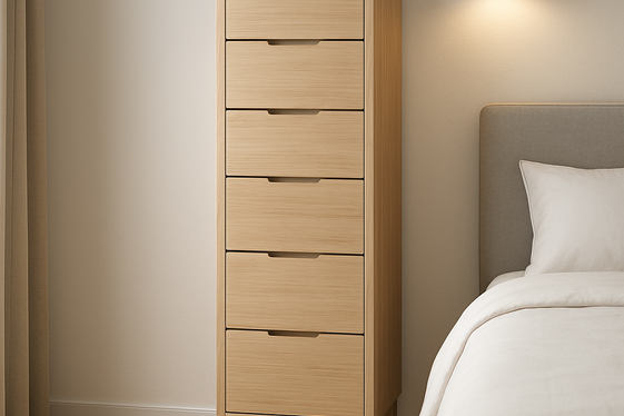 Compact Dressers with Vertical Storage illustration