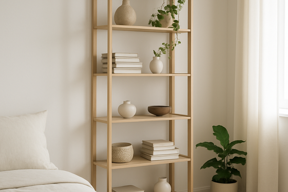 Open Shelving Units with Minimal Footprint illustration