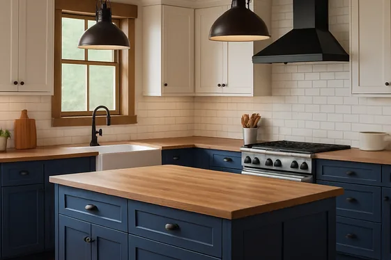 Playing with Contrasting Cabinet Colors for Depth illustration