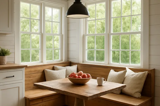 Crafting Cozy Breakfast Nooks in Open Kitchen Spaces illustration