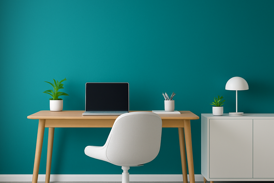 Combining Grey Carpet with Bright Accent Walls illustration