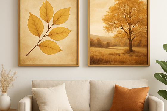 Swap Artwork for Fall-Inspired Prints or Landscapes illustration
