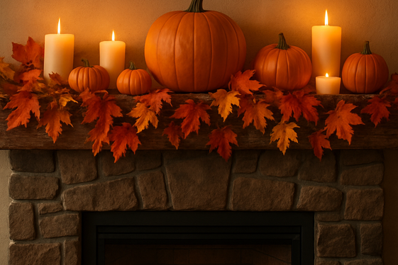 Add a Rustic Fireplace Mantel Display illustration