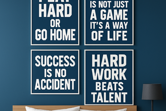 Incorporating Football Quotes with Typography Art illustration