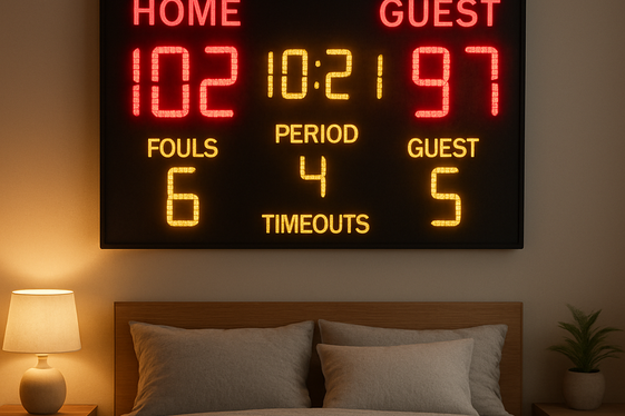 LED Scoreboard Wall Art for Dynamic Energy illustration