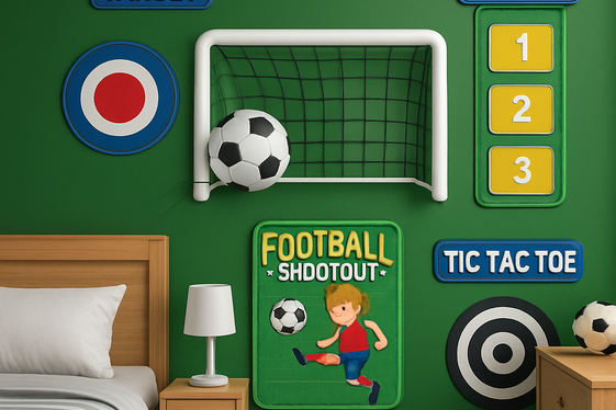 Challenge Wall With Interactive Football Games illustration
